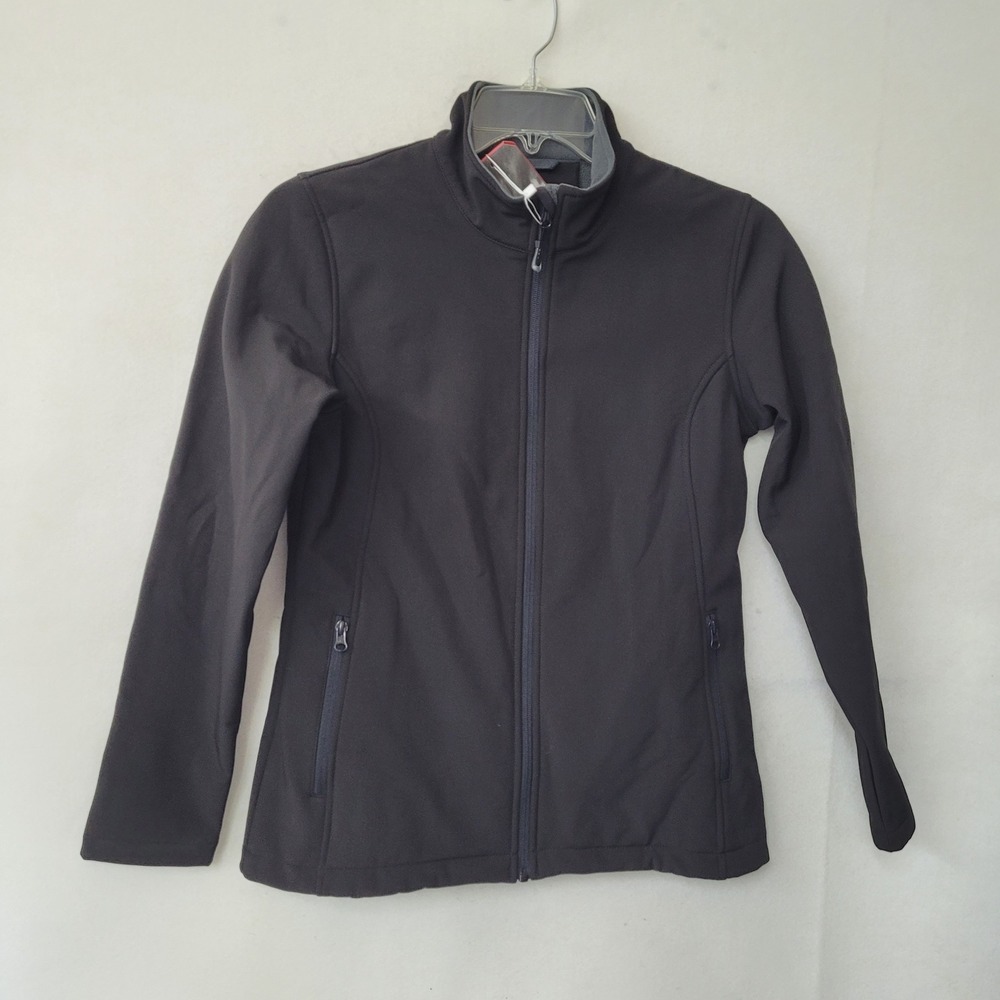 33000ft Black Softshell Jacket Womens Small‎ Full Zip Lightweight Fleece Lined